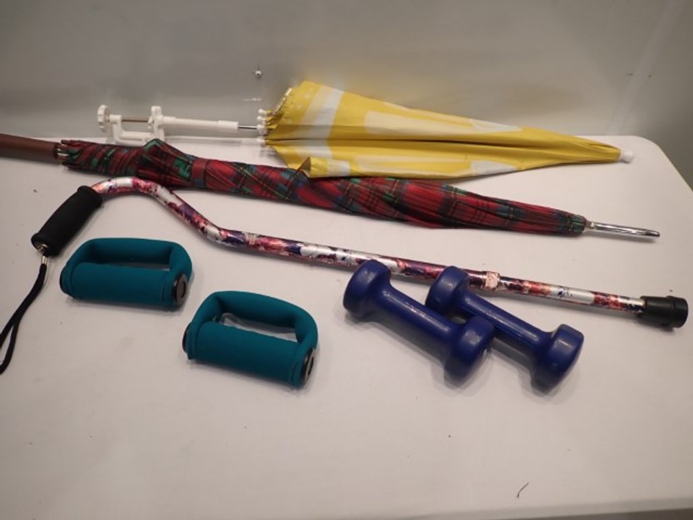 Hand Weights, Umbrellas+