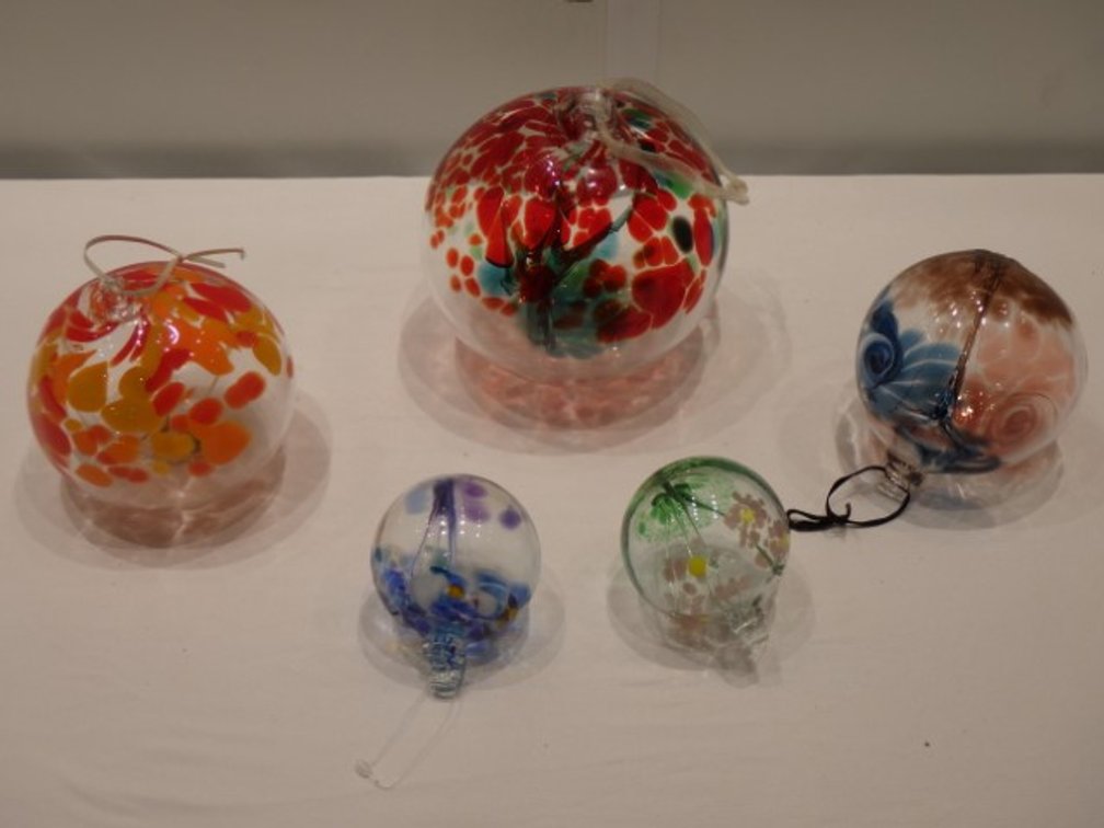 Variety of Hand Blown Glass "Tree of Life" Friendship Balls