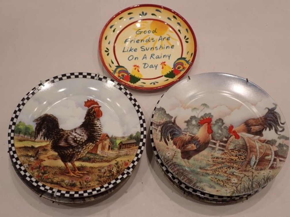 Chicken/Rooster Collector Plates
