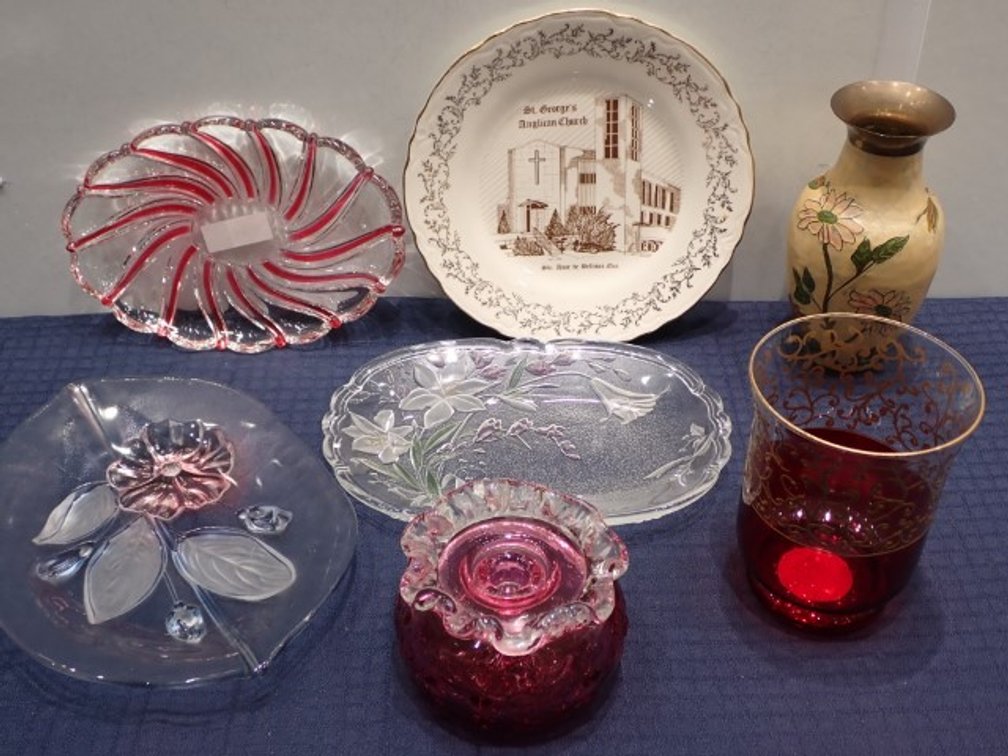 Decorative Serving Trays, Red Ruby Glass & More