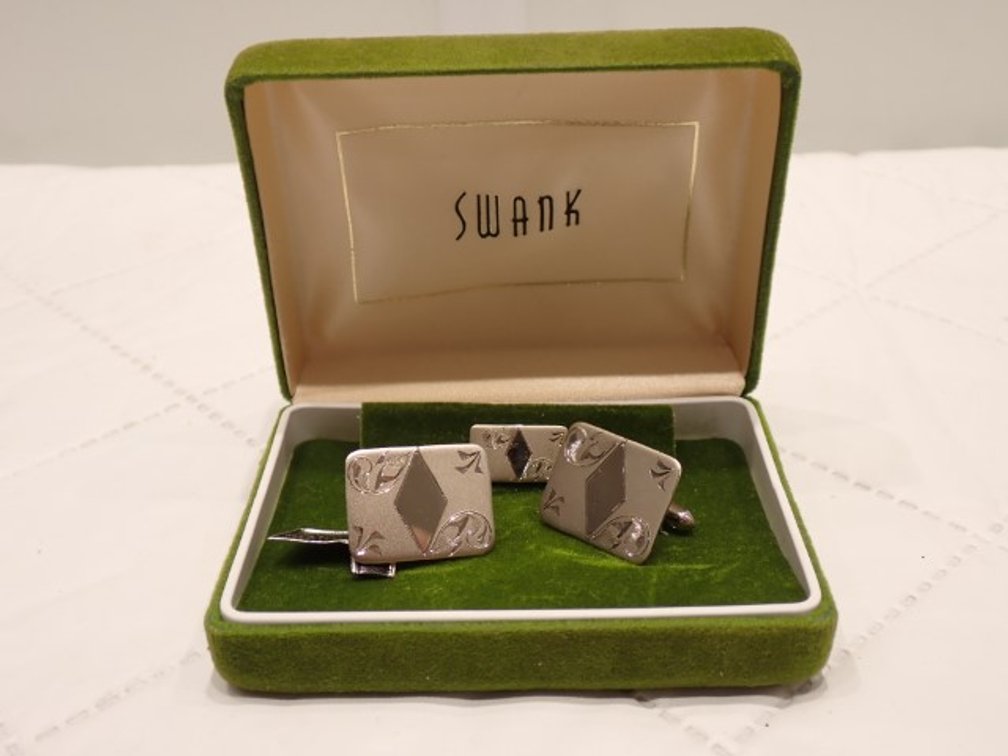 Sterling Silver Cufflinks & Tie Pin