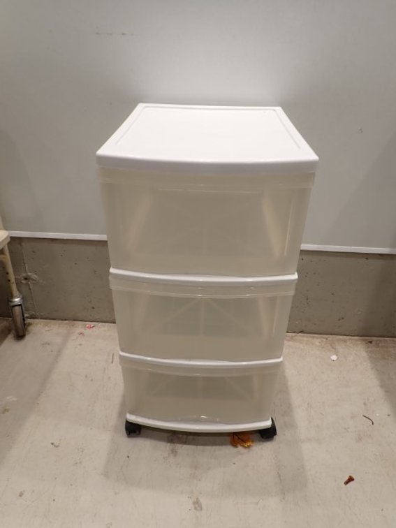 3 Drawer Plastic Cart