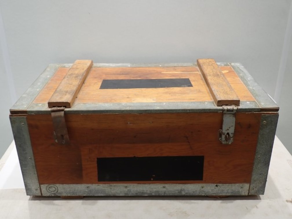 Vintage Plywood Equipment Trunk