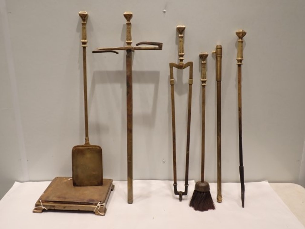 Solid Brass Hearth Tool Set