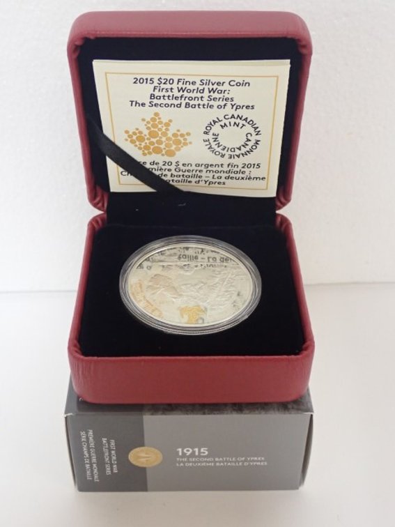 2015 $20 Fine Silver WW1 ‘Battle of Ypres’ Coin