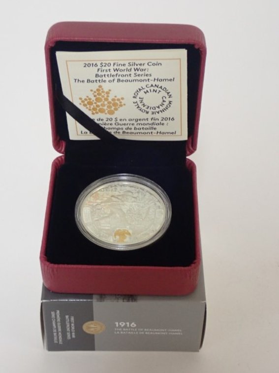 2016 $20 Fine Silver WW1 ‘The Battle of Beaumont-Homel’