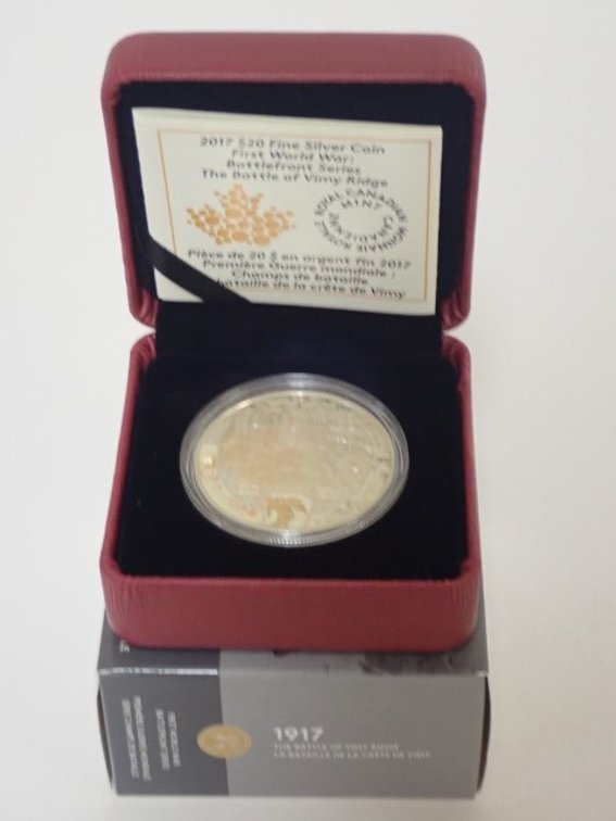 2017 $20 Fine Silver WW1 ‘The Battle of Vimy Ridge’