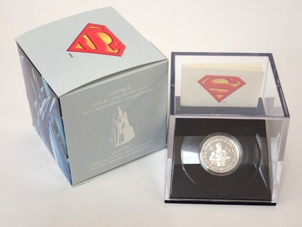 2013 $10 Fine Silver 75th Anniversary of Vintage Superman Coin
