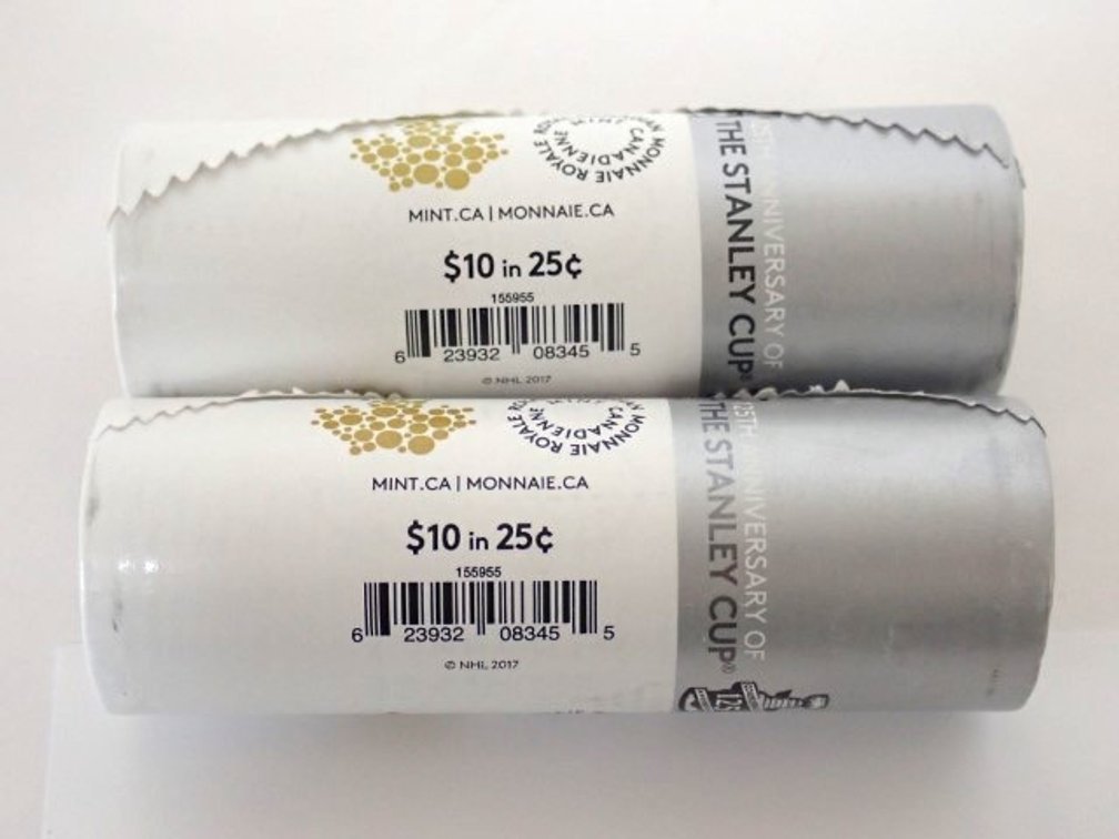 Two RCM Special Wrap Stanley Cup Coin Rolls