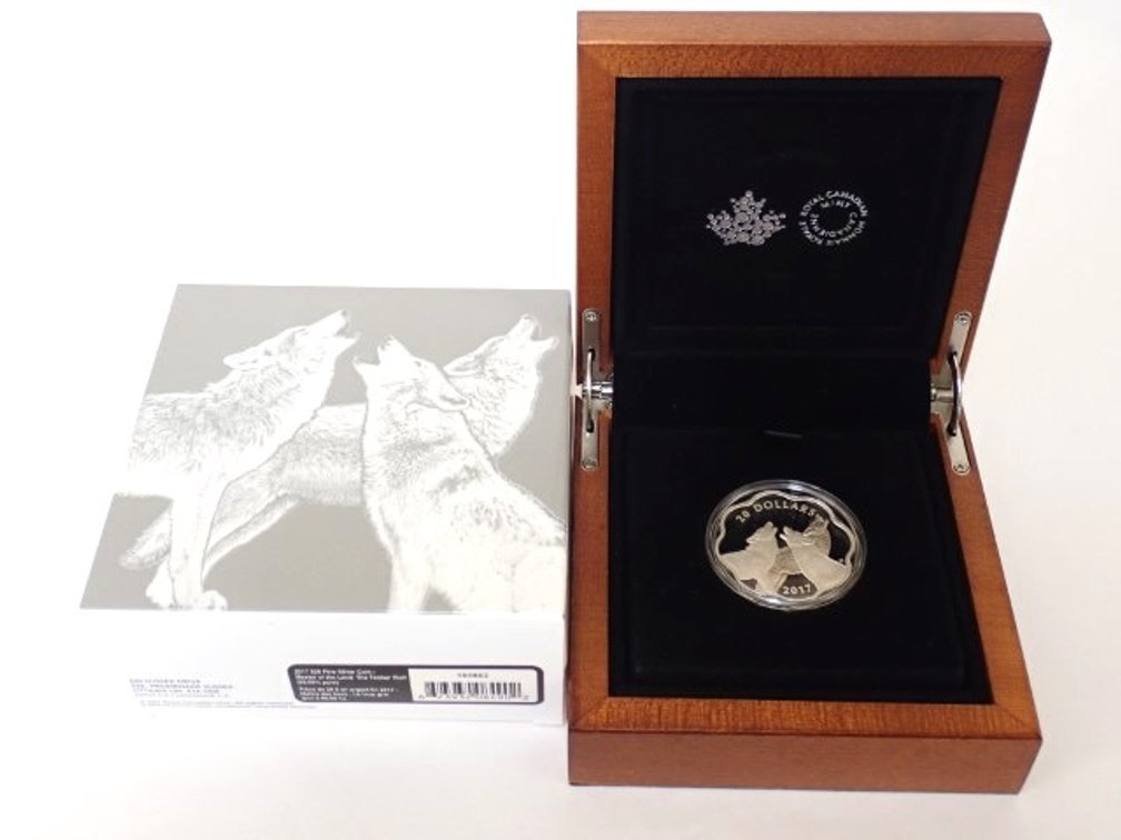 2017 $20 Fine Silver Coin ‘Master of the Land: The Timber Wolf’