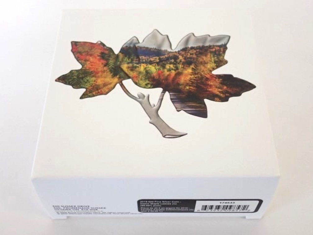 2019 $20 Fine Silver Maple Leaves Coin