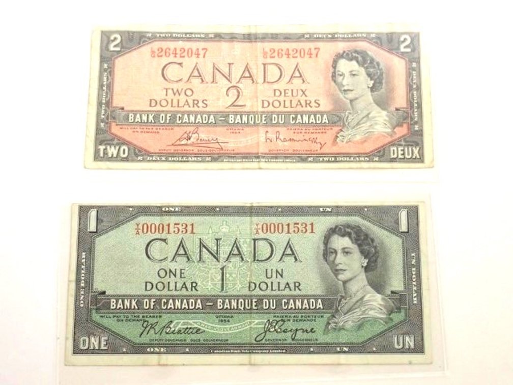 1954 Canadian Bank Notes