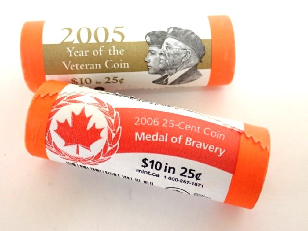 RCM Special Wrap Veteran Recognition Quarter Rolls
