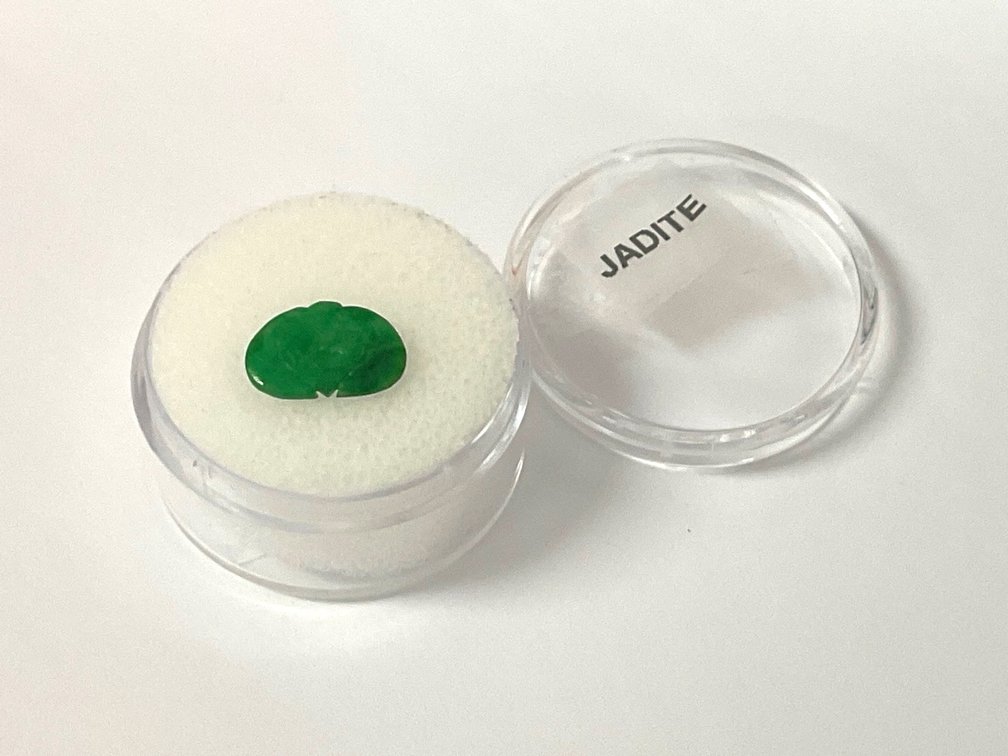 Rare Jadeite Antique Lotus Button
