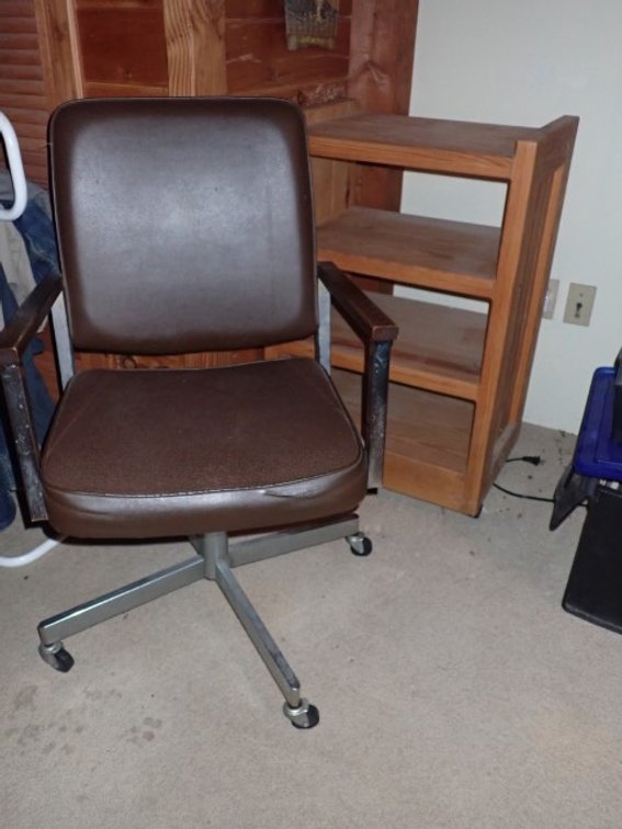 Vintage Office Chair & Shelf