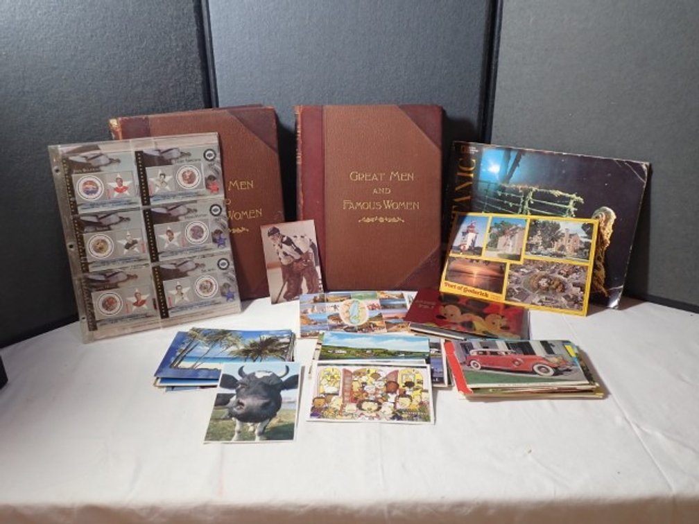 Postcards, Old Books & Autograph