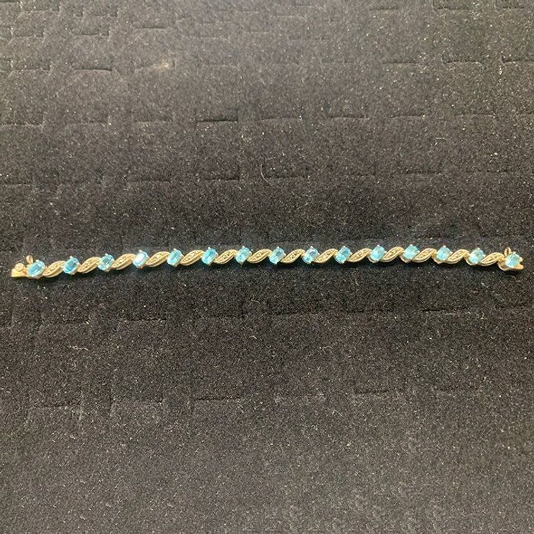 Sterling Bue Topaz Bracelet