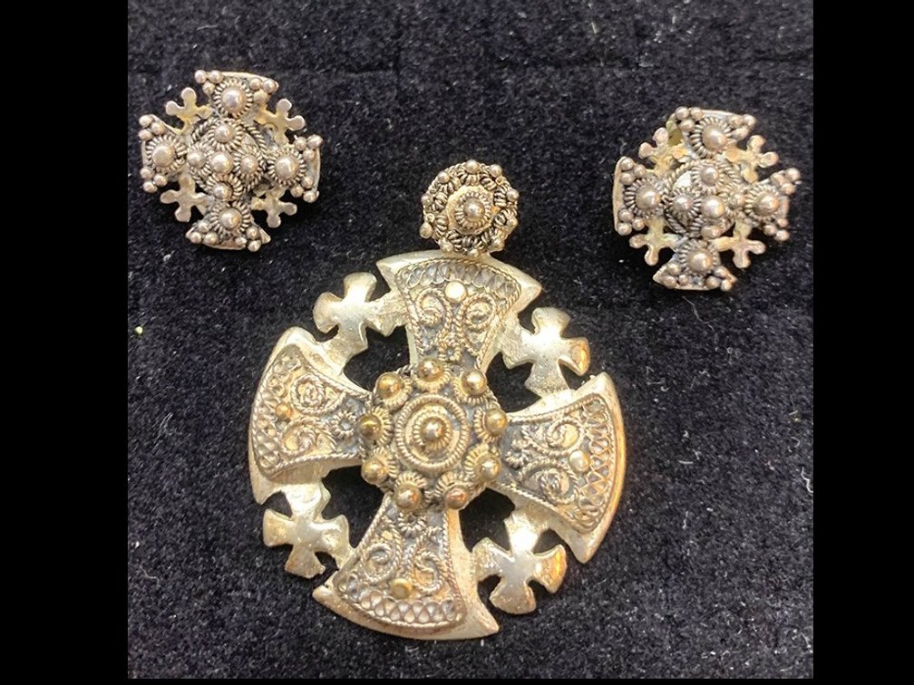 Sterling Pendant & Clips Set