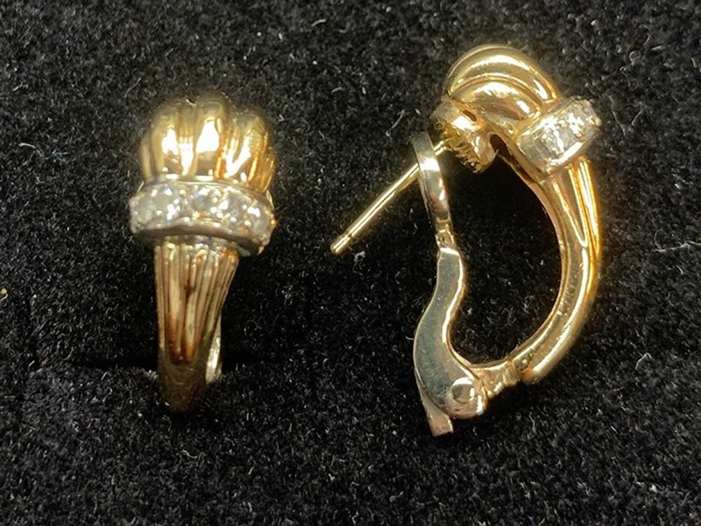 14K Gold & Diamond Earrings