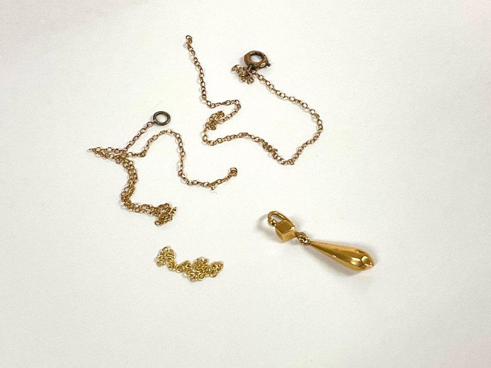14K Gold Pendant & 10K Chain