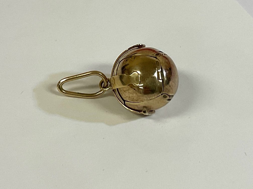 9k Gold & Sterling Masonic Antique Orb 