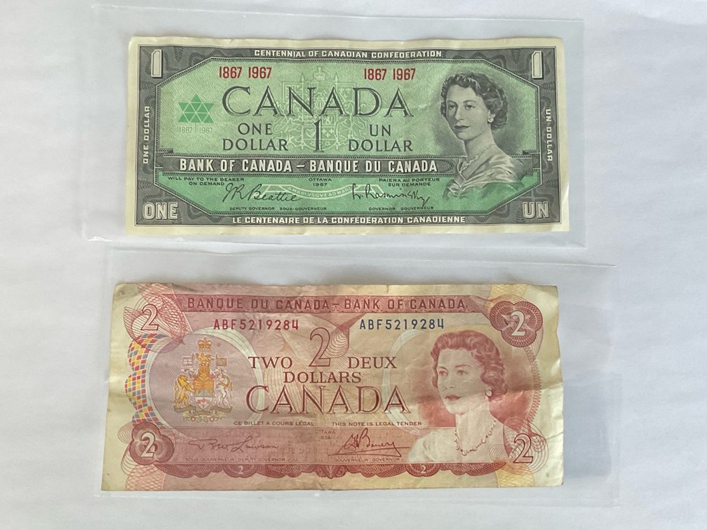 1967 & 1974 Canadian Bills