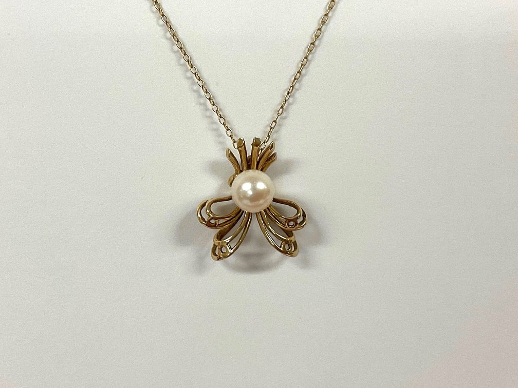 10K Gold & Pearl Necklace