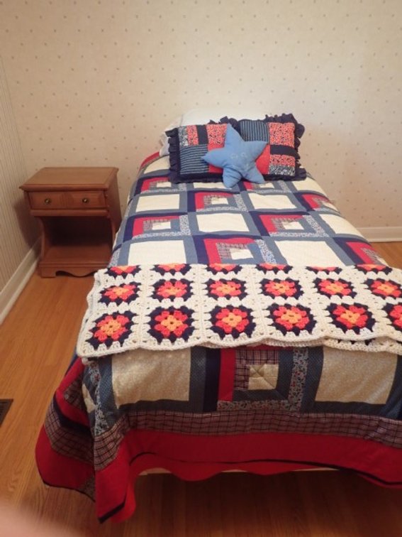 Single Bed with Two Nightstands