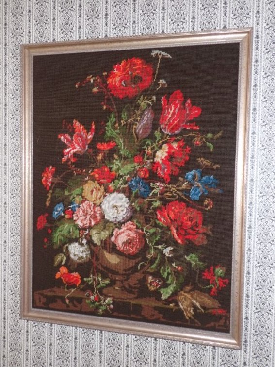 Floral Needlepoint