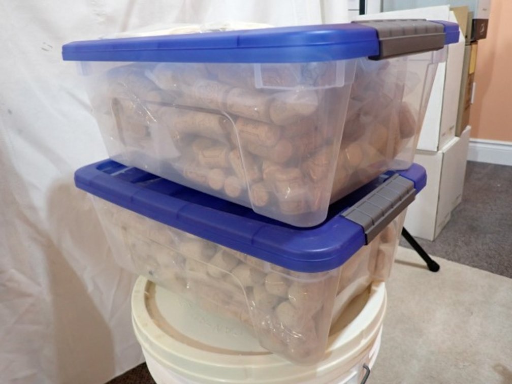 Two Bins of Corks