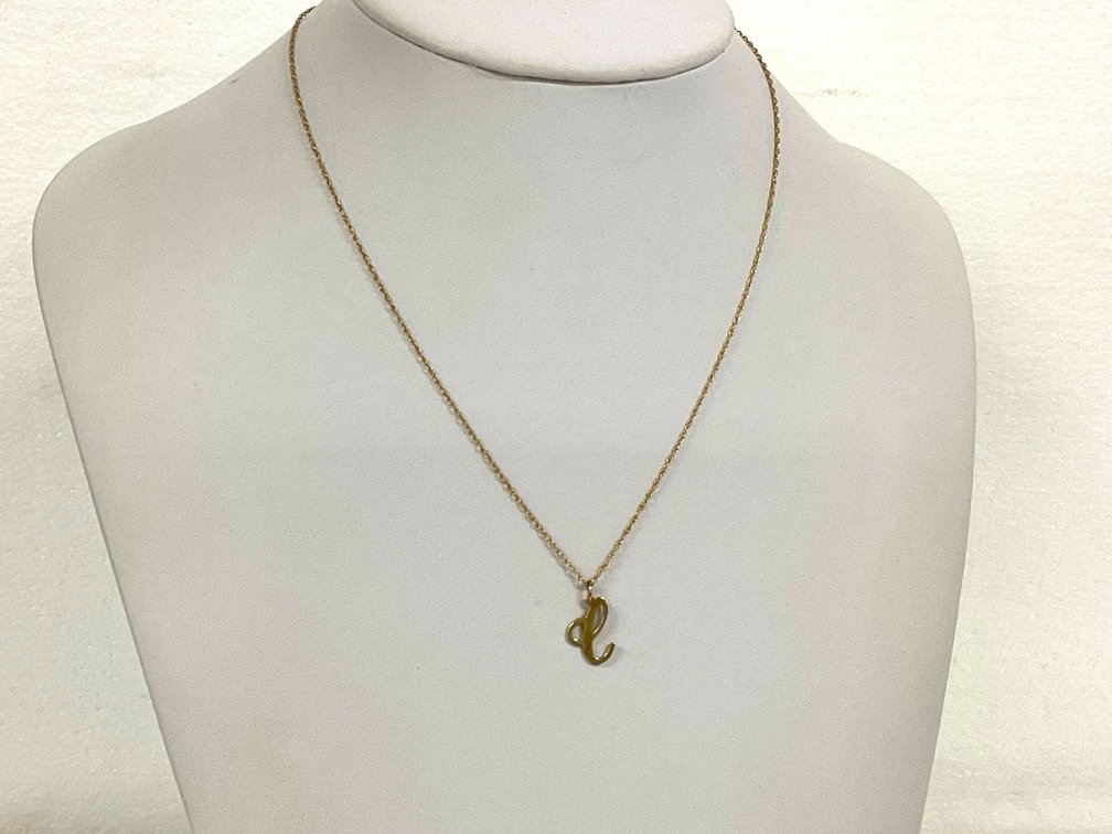 9K Gold Initial Necklace