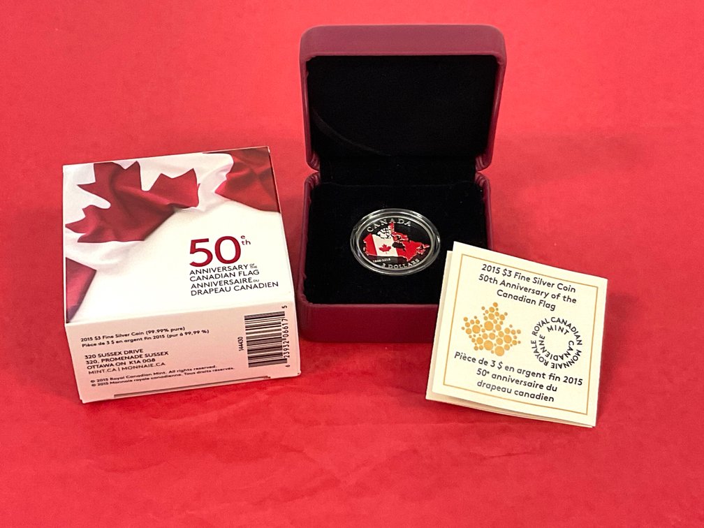 2015 Fine Silver ‘50th Anniv of the Canadian Flag’