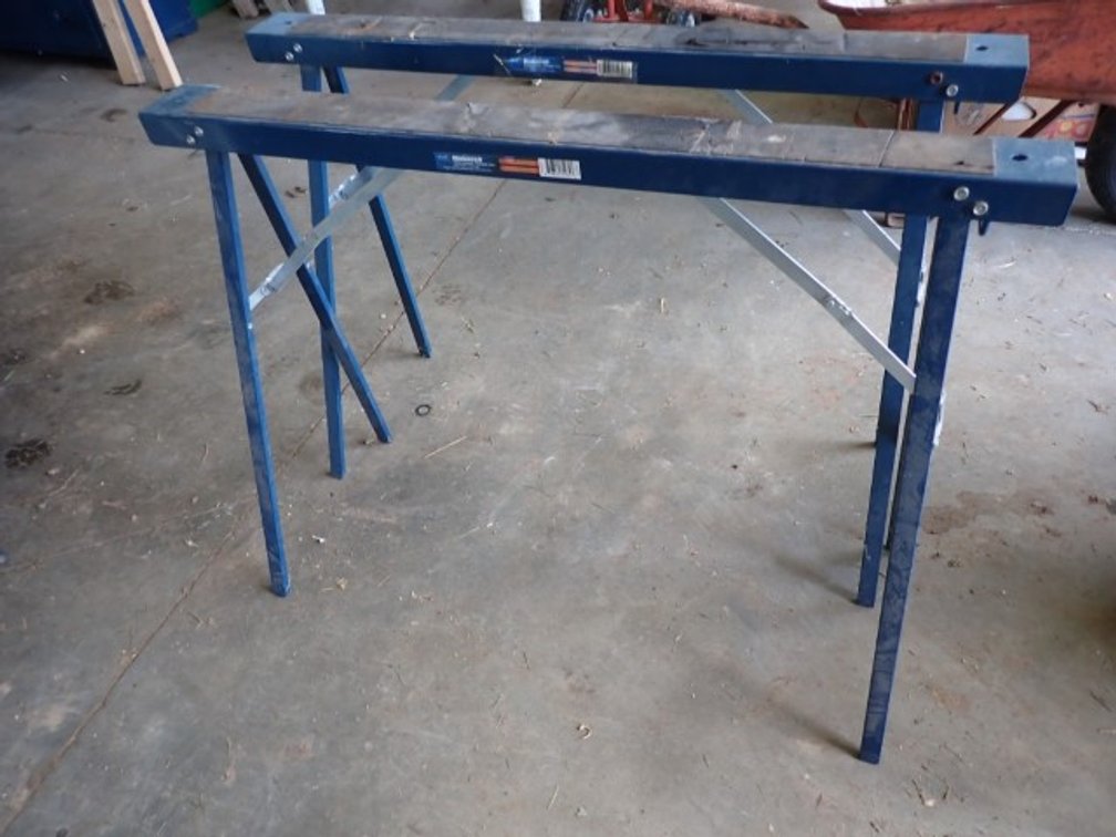 Pair of Mastercraft folding sawhorse