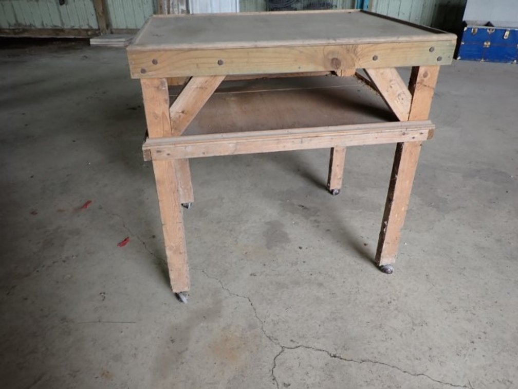 Rolling Wood Garden Cart
