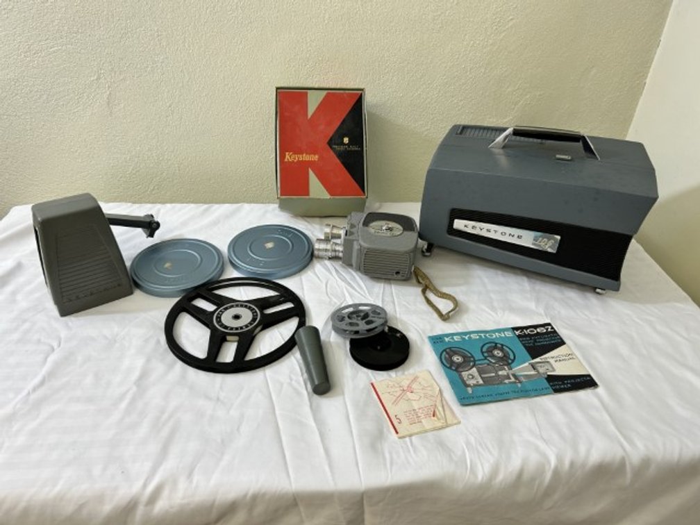 Antique Keystone Movie Camera, Projector +