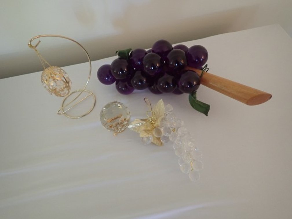 Acrylic Grapes, and Crystals