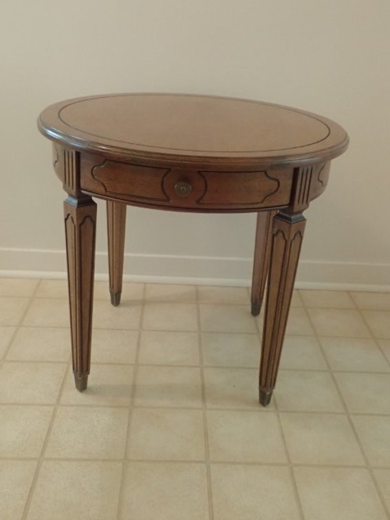 Round Side Table with Drawer