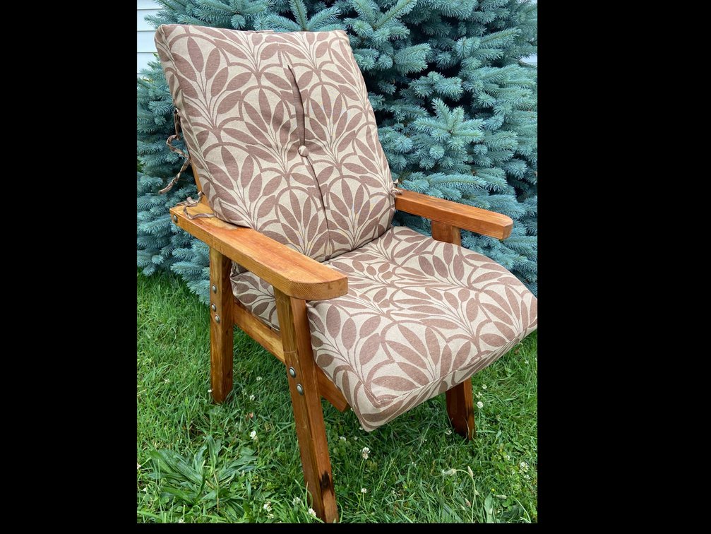 Wooden Chair and cushion