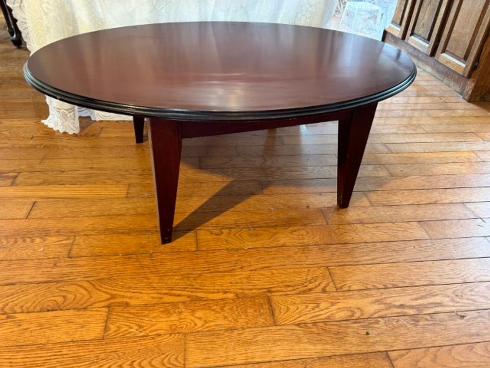 Wood Oval Coffee Table
