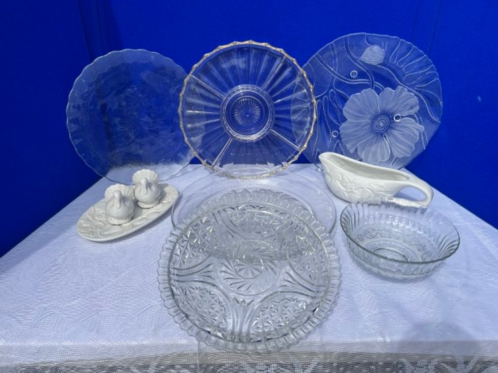 Decorative Glass Serving Platters