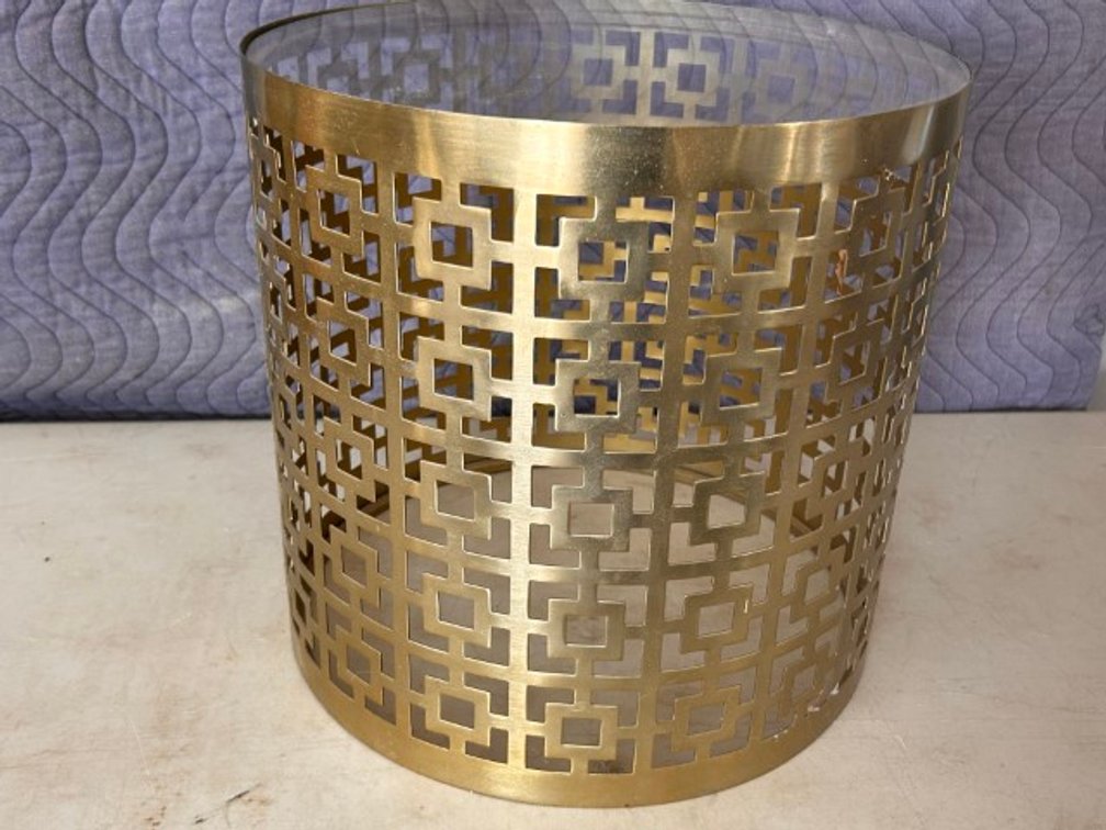 Metal and Glass Round Table