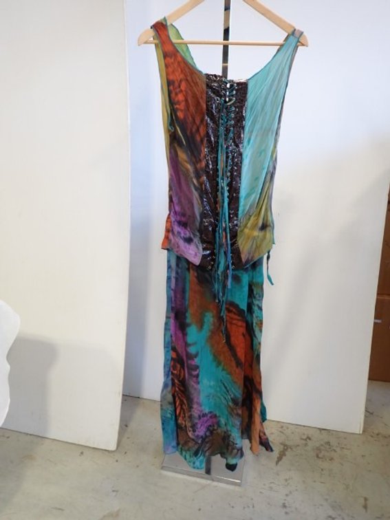 Women's Silk Top & Skirt