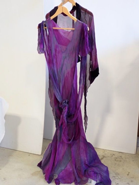 Women's Purple Silk Dress & Jacket
