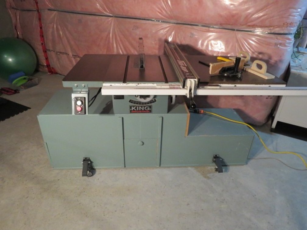 King 10" Table Saw on Cabinet