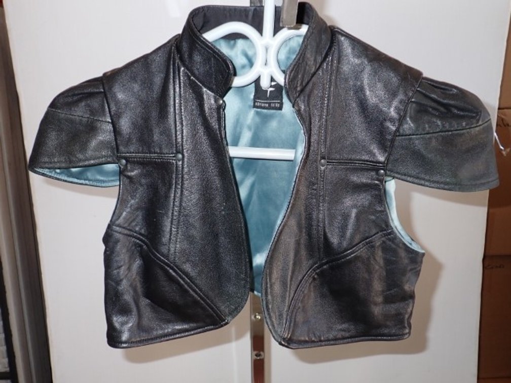 Adriana Fulop Leather Bolero Vest