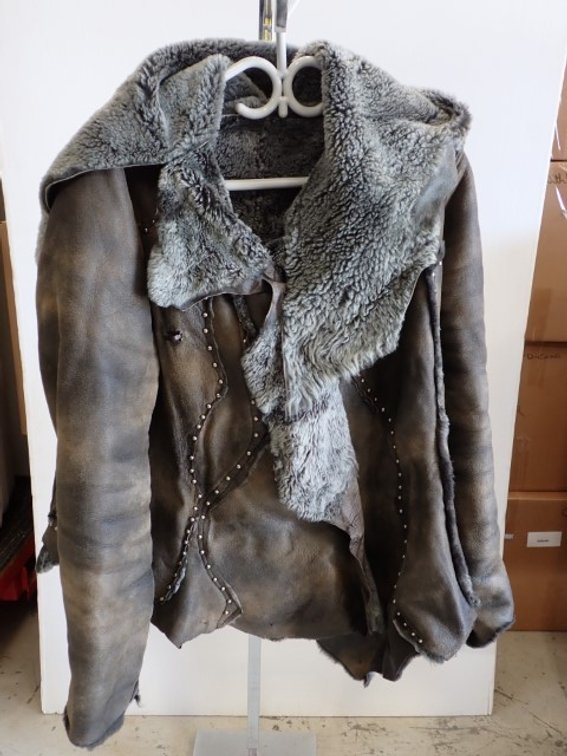Green/Gray Shearling Winter Coat