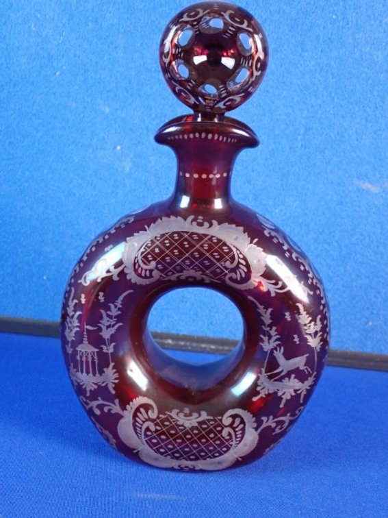 Vintage Bohemian Glass Decanter