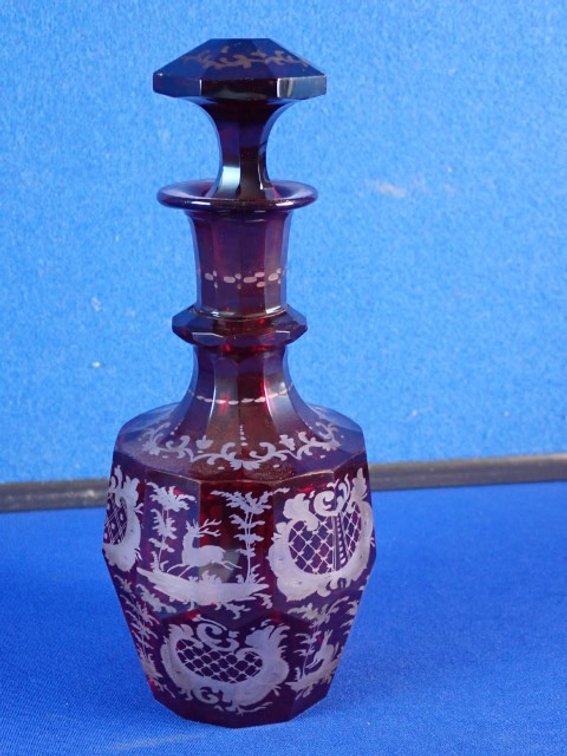Vintage Bohemian Glass Decanter