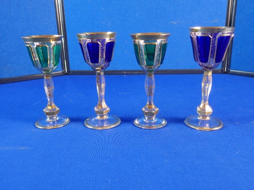 Vintage Bohemian Glass Goblets