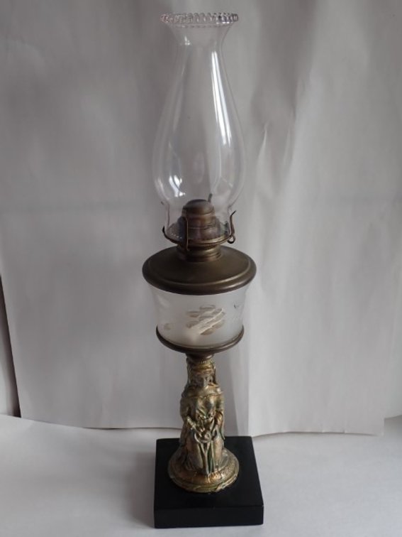 Victorian Figural Kerosene Lamp